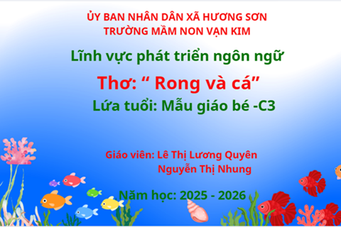 Bài thơ: Rong và cá - Lớp C3