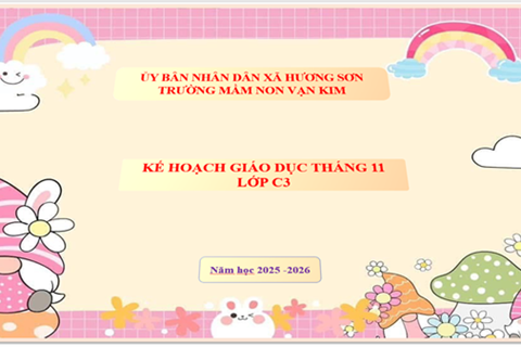 Kế hoạch giáo dục tháng 11 lớp C3 -2025-2025